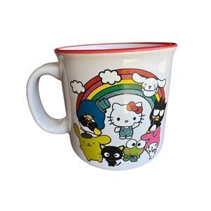 Silver Buffalo Sanrio Hello Kitty and Friends‎ Mug W/ Red Rim NEW